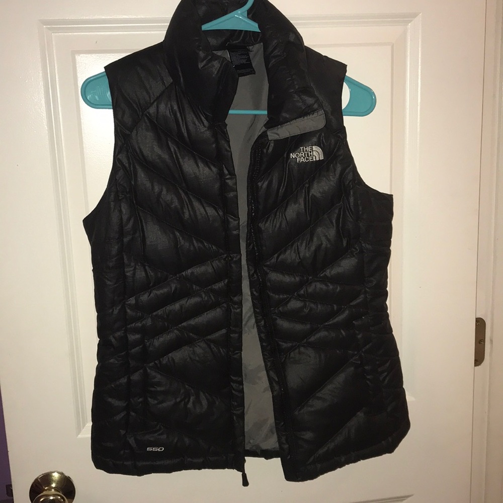 Black North Face puffer vest